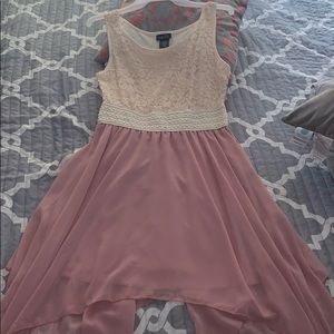 Muave and lace dress